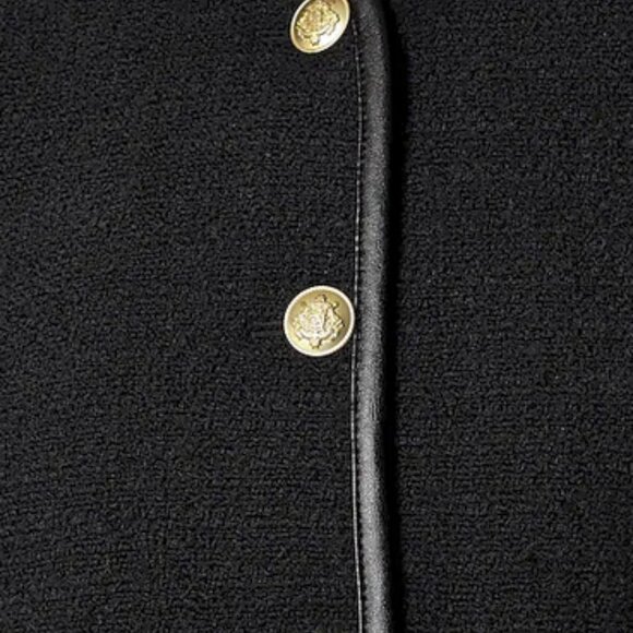 J Crew Tweed Lady Jacket with Leather Trim - Picture 4 of 4